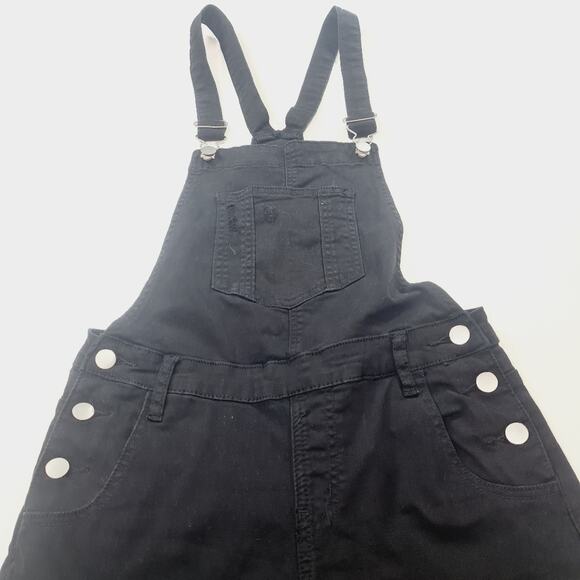 Superdown Gia Denim Overalls in Black Small - Picture 6 of 14